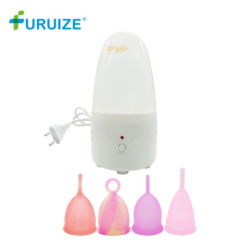 Special disinfection device for menstrual cups