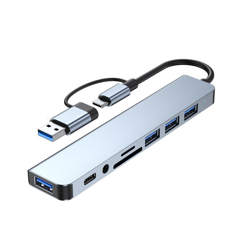 Dual-head USB Type-C Hub with 7-in-1 Ports