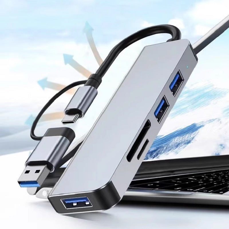 Dual-Head USB 3.0 Hub with Multiple Ports