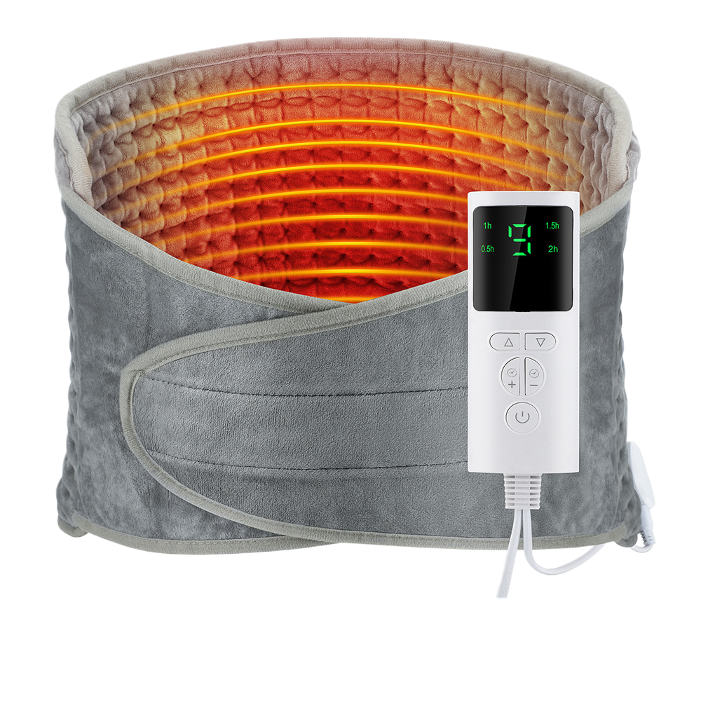 Adjustable Heated Waist Belt with Timer Soft Microfleece 9 Temperature Settings