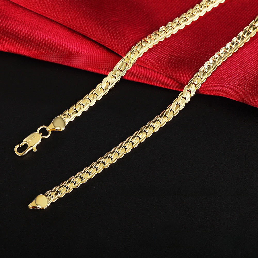Gold Plated Geometric Necklace 18K Finish