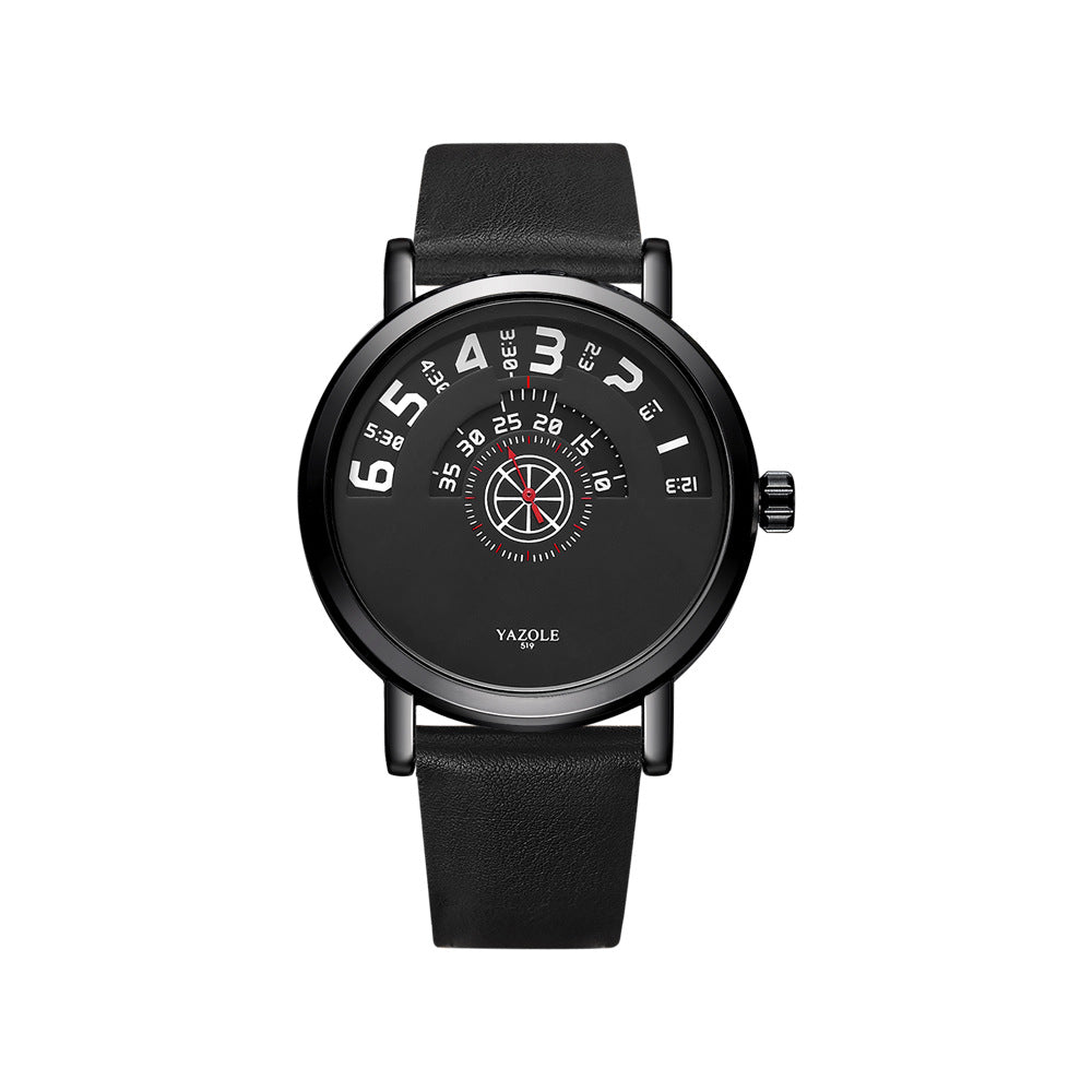 Fashion Turntable Quartz Wristwatch for Men