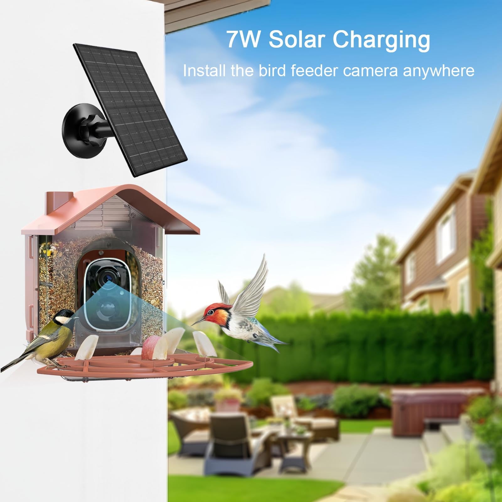 Smart Solar Bird Feeder with Camera