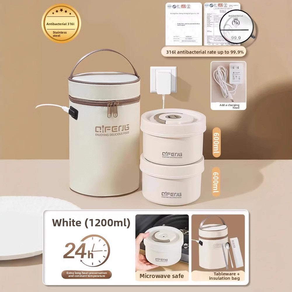 Electric Insulated Lunch Box with Heating and Microwave Safe