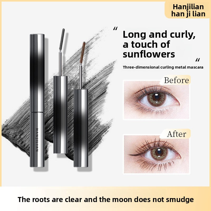 Mascara is waterproof, not prone to smudge, slender, curly and thick