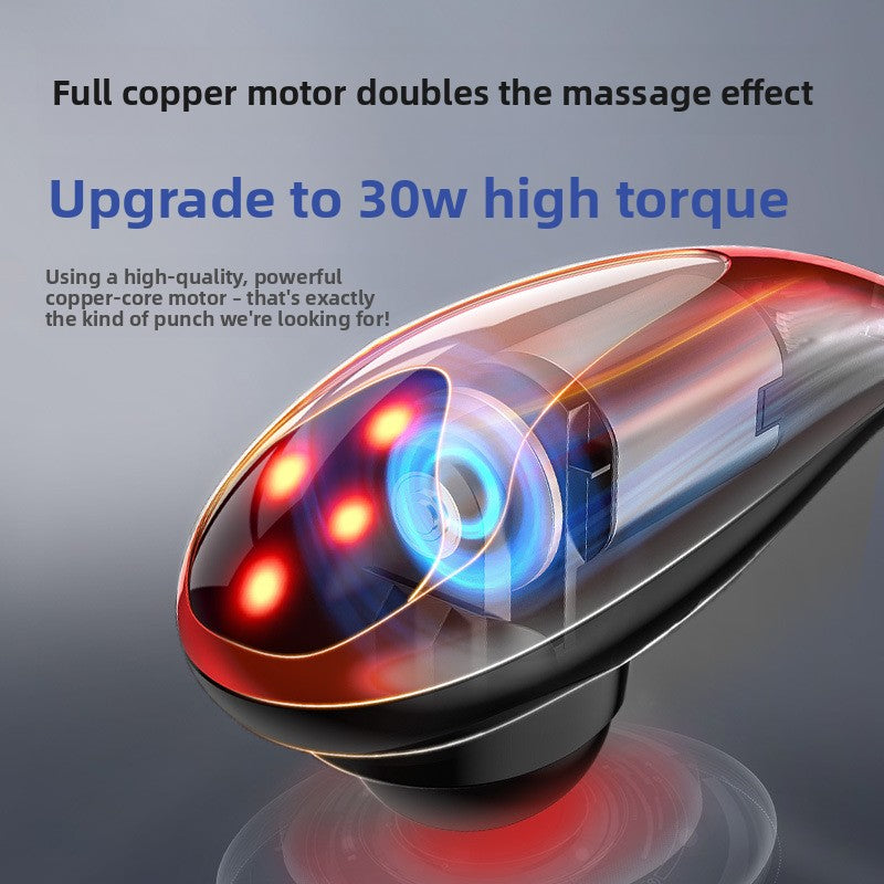 Handheld Dolphin Electric Massager with 3 Interchangeable Heads