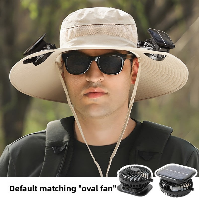 Solar fan cap