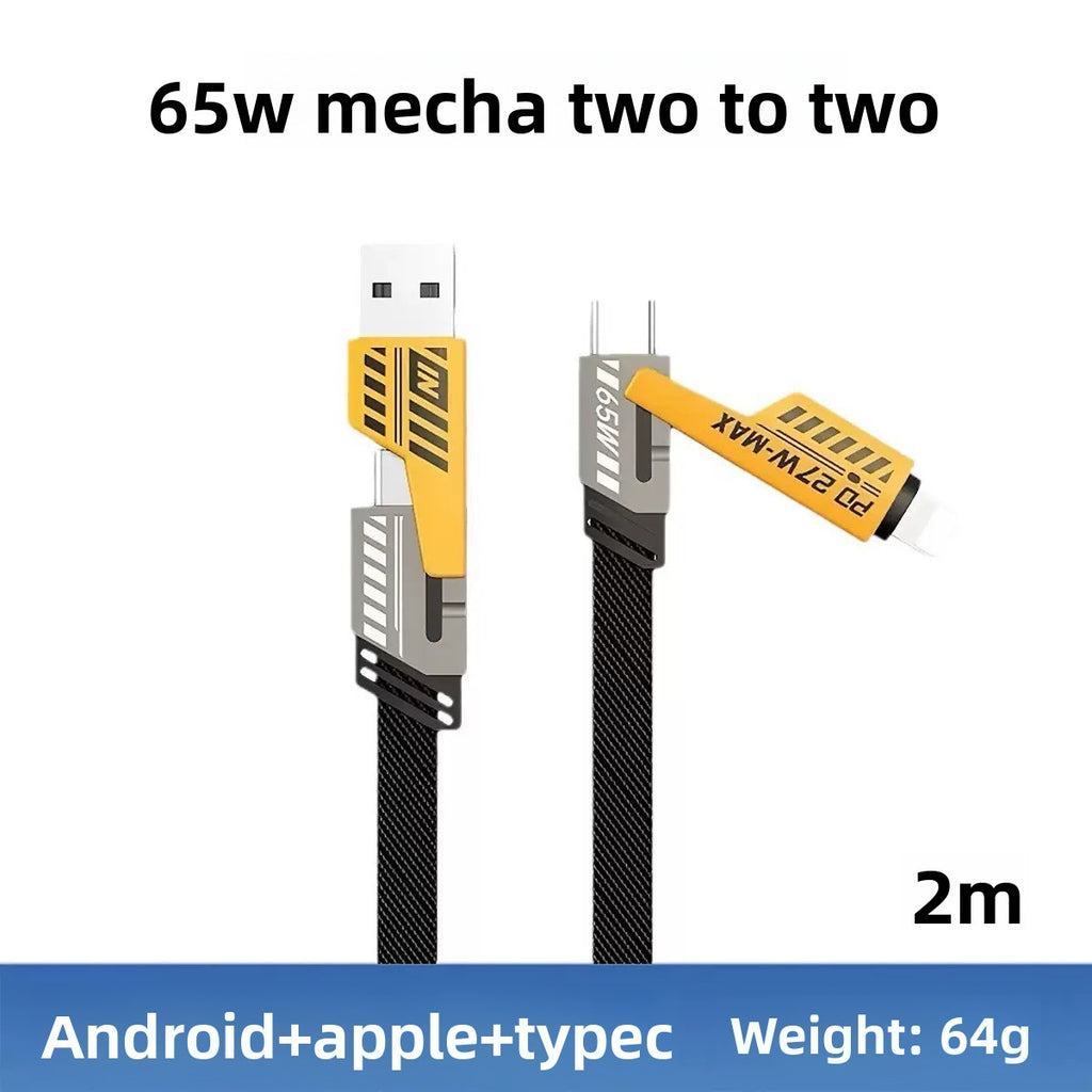 Mecha Style Dual USB + Dual Type-C Charger
