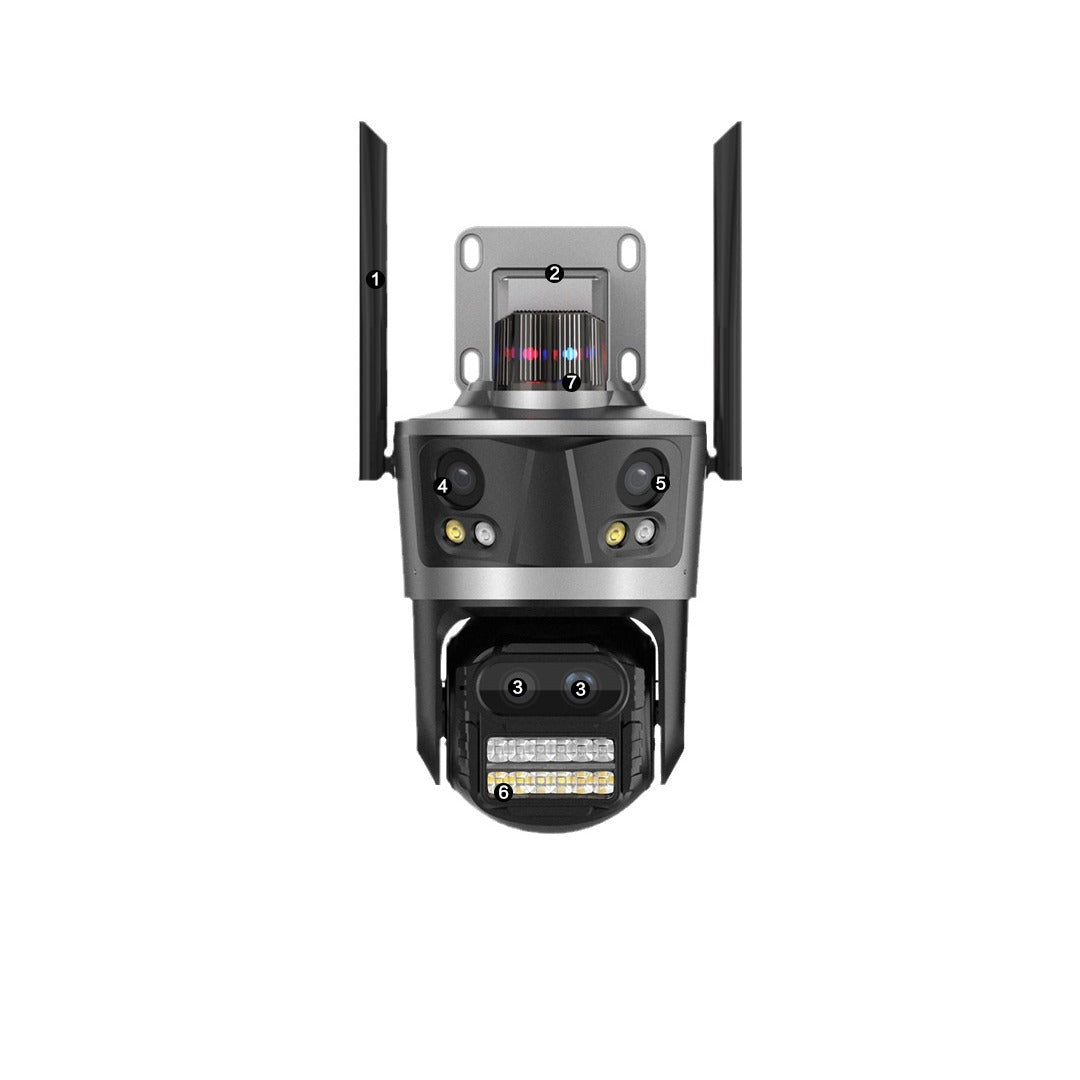 Wireless four-screen camera