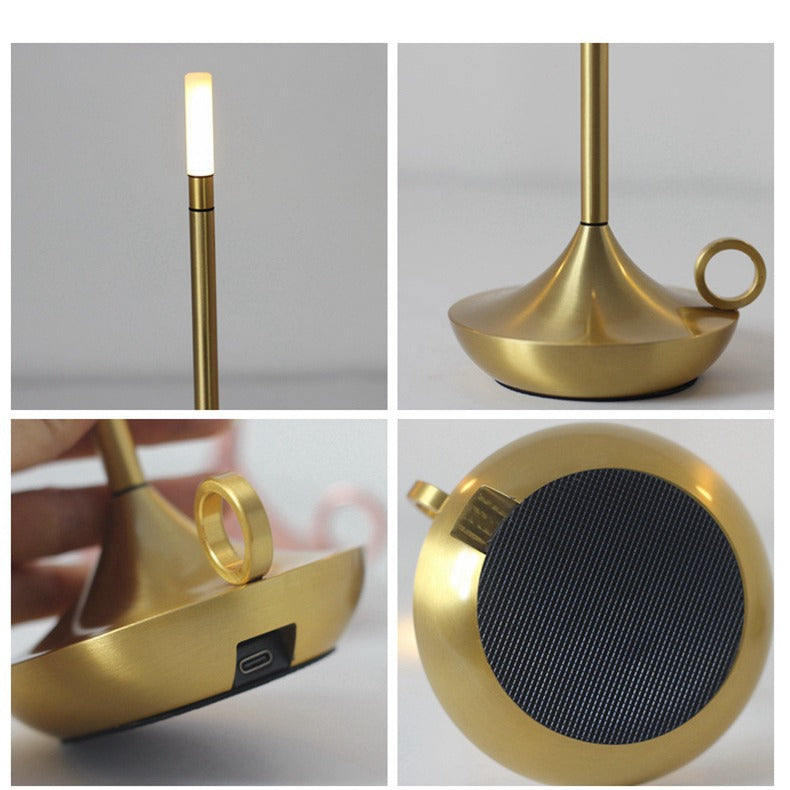 Aluminum Oxide Candle Light Rechargeable Table Lamp