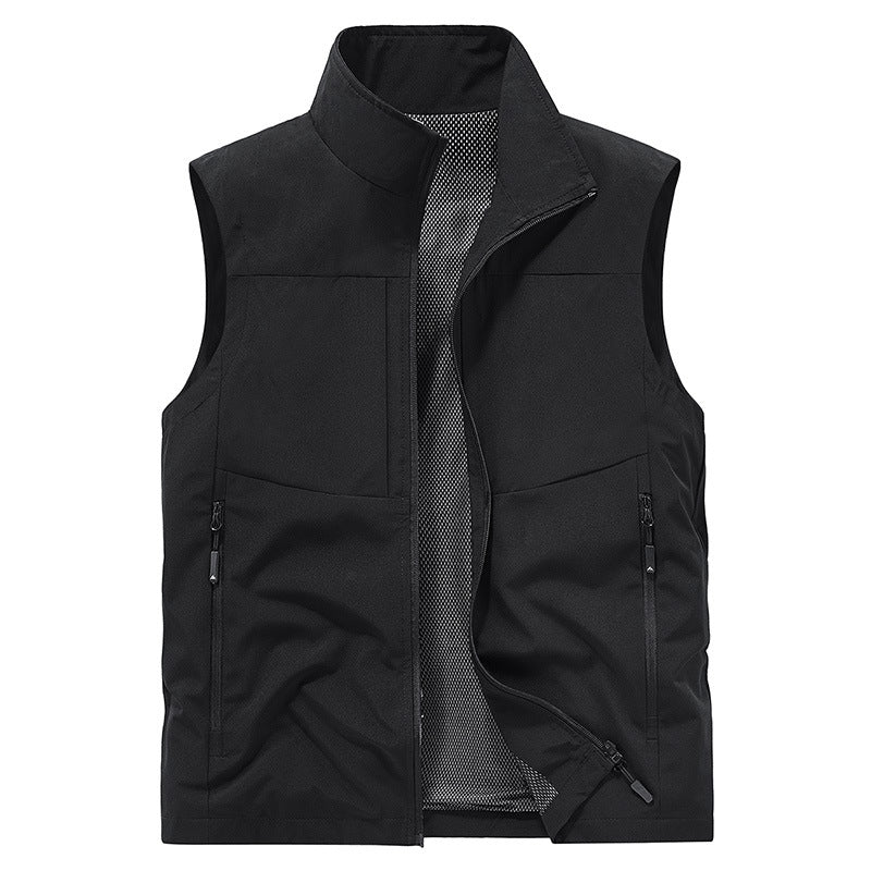 Men's Workwear Vest Waterproof Quick-Drying Multi-Pocket