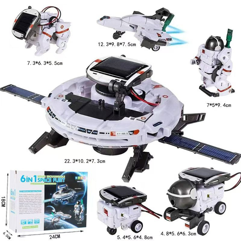 6-in-1 Solar Space Robot Toy DIY Assembly Kit