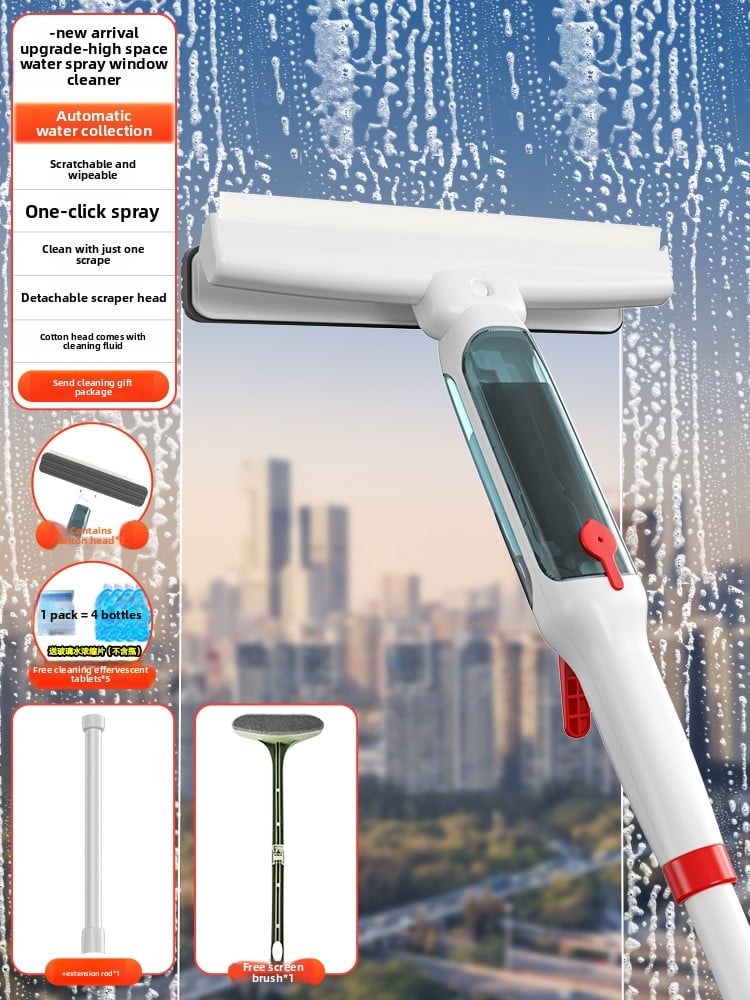 A household cleaning tool for cleaning glass