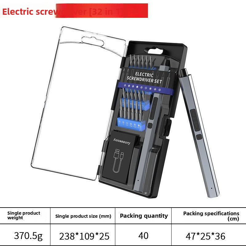 62-in-1 Precision Electric Screwdriver Set with Adjustable Torque and LED Light
