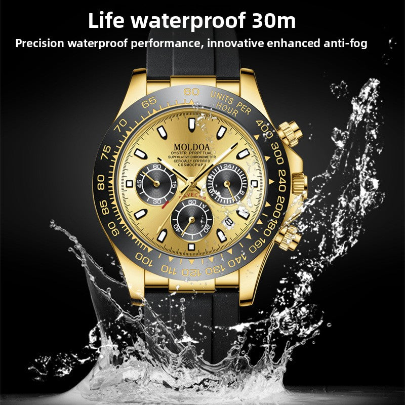 Mens Calendar Waterproof Watch with Luminous Feature
