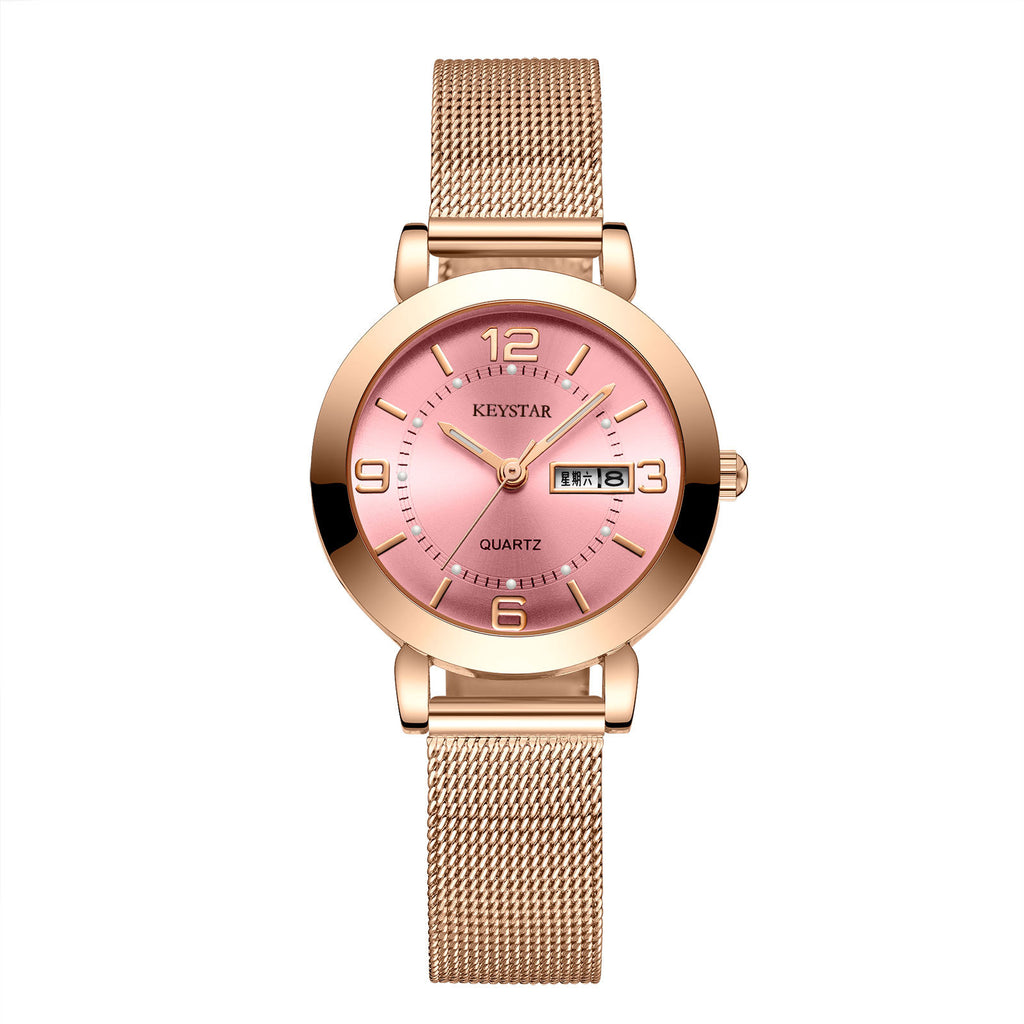 A simple waterproof luminous watch for ladies