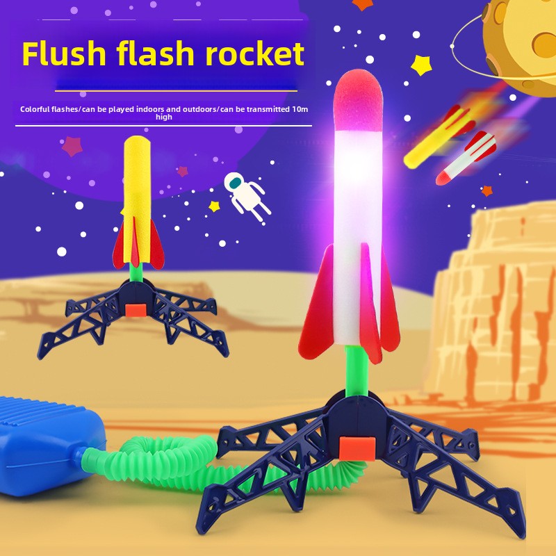 Foot Launch Luminous Rocket Toy