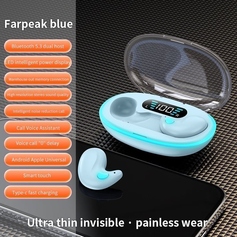 Invisible Sleep Bluetooth Headset with Bone Conduction and Noise Reduction