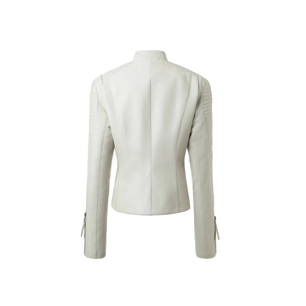 Women's Vintage PU Leather Biker Jacket