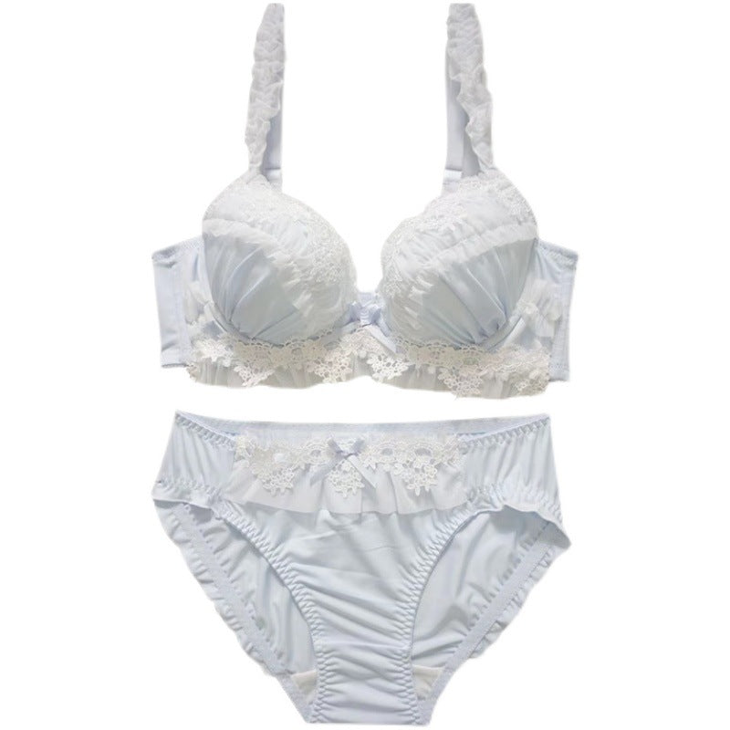 Japanese-style sweet large-spiked bra set