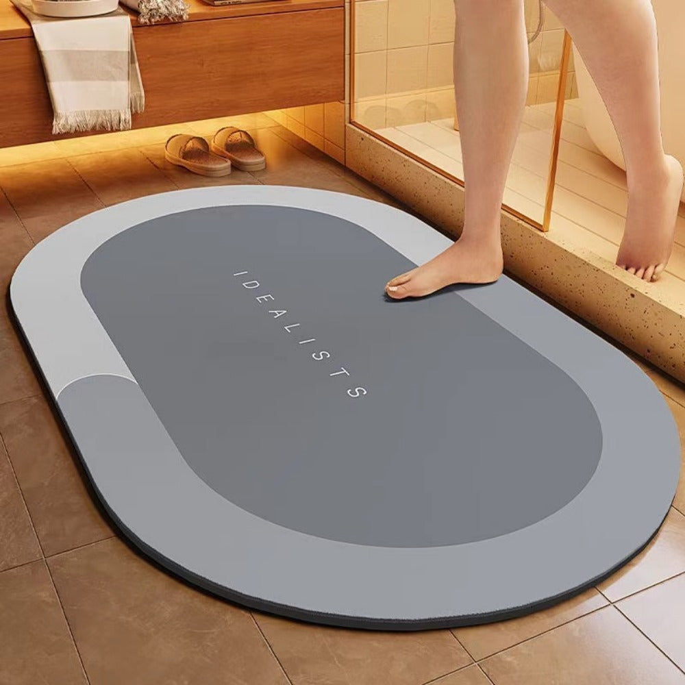 Absorbent Anti-Slip Diatom Mud Bathroom Floor Mat.