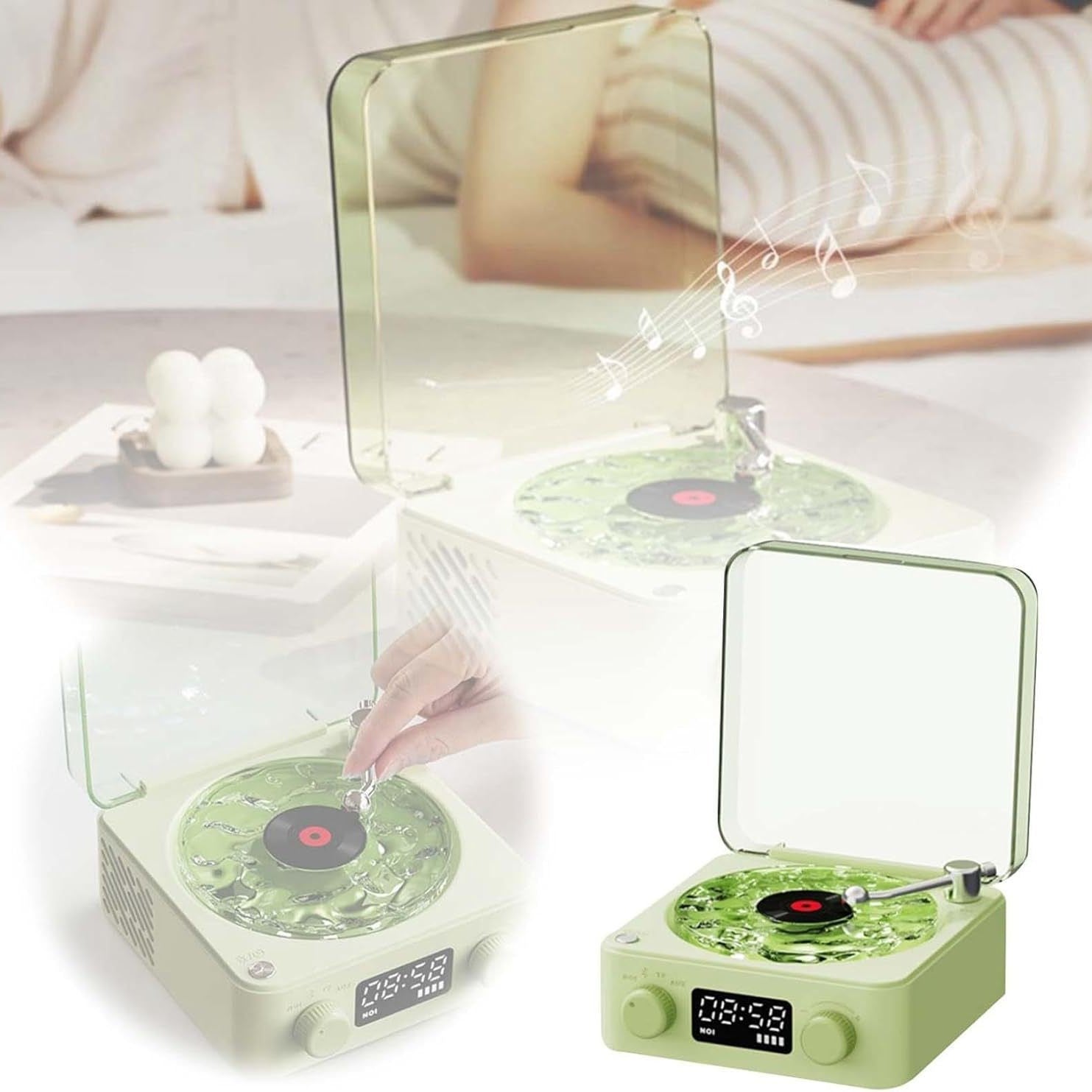 Wireless Clock Retro Bluetooth Small Speaker Projection