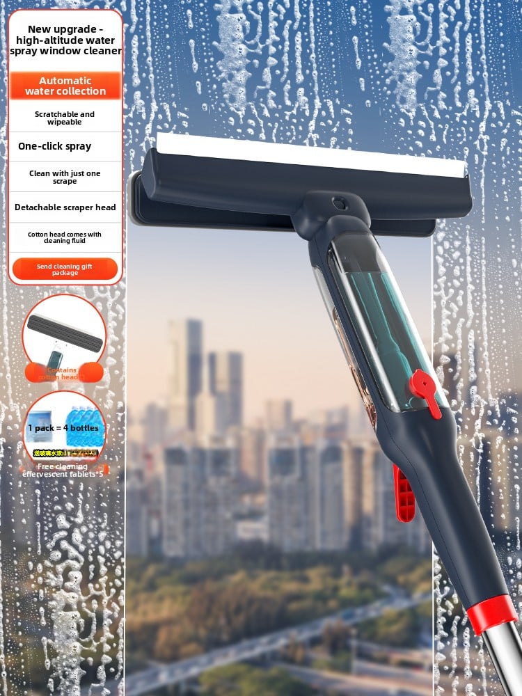 A household cleaning tool for cleaning glass