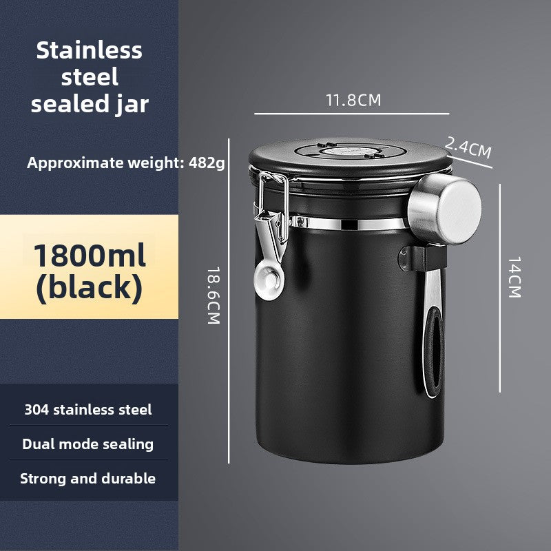Coffee Bean Stainless Steel Sealed Container