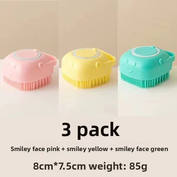Pet silicone bath and massage brush
