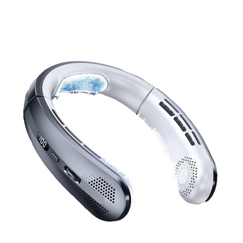Rechargeable Bladeless Neck Fan with Digital Display