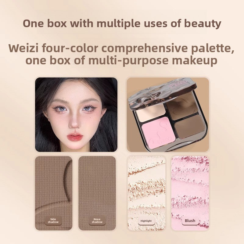 Four-color high-gloss contouring integrated comprehensive panel