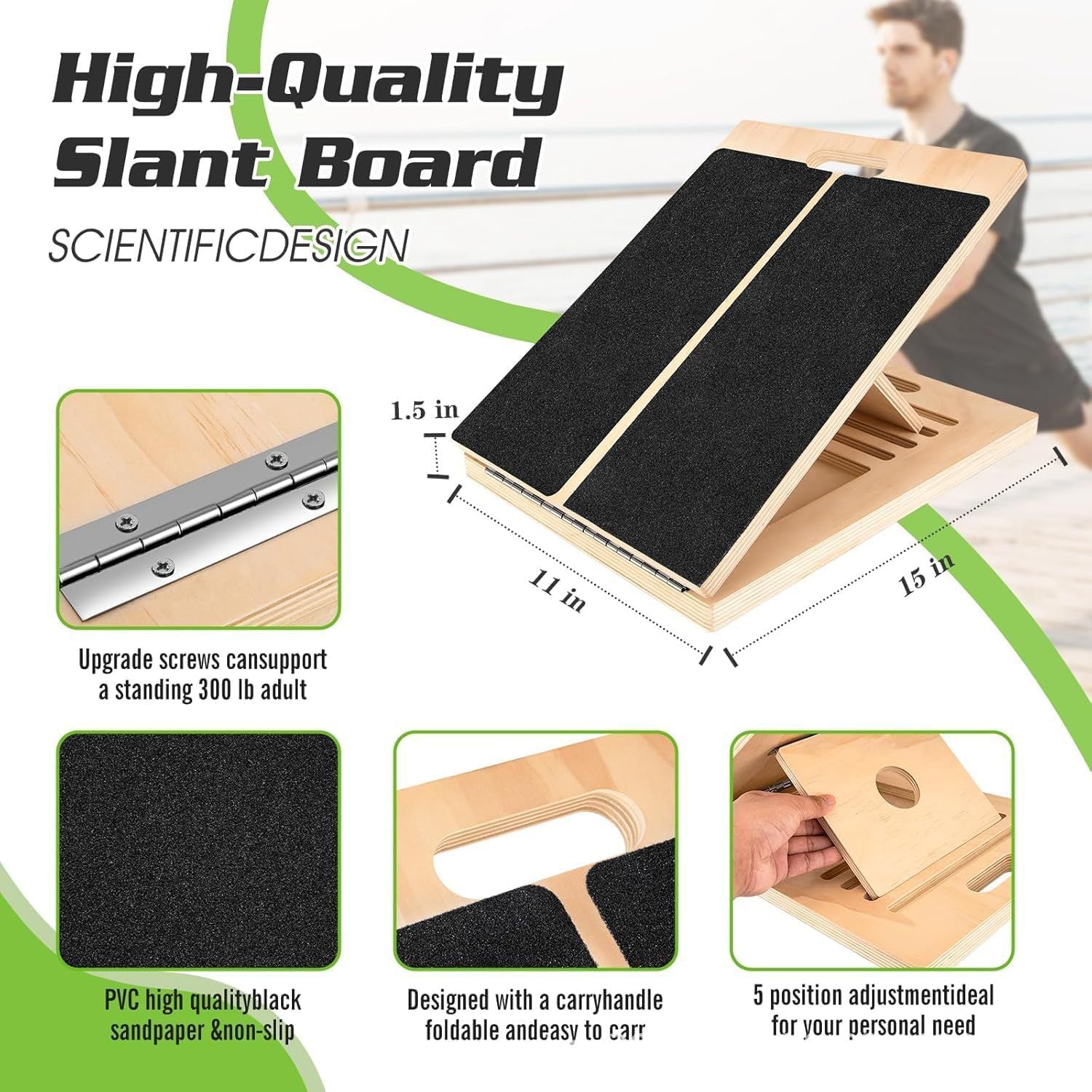 Foldable wooden tensioning bar