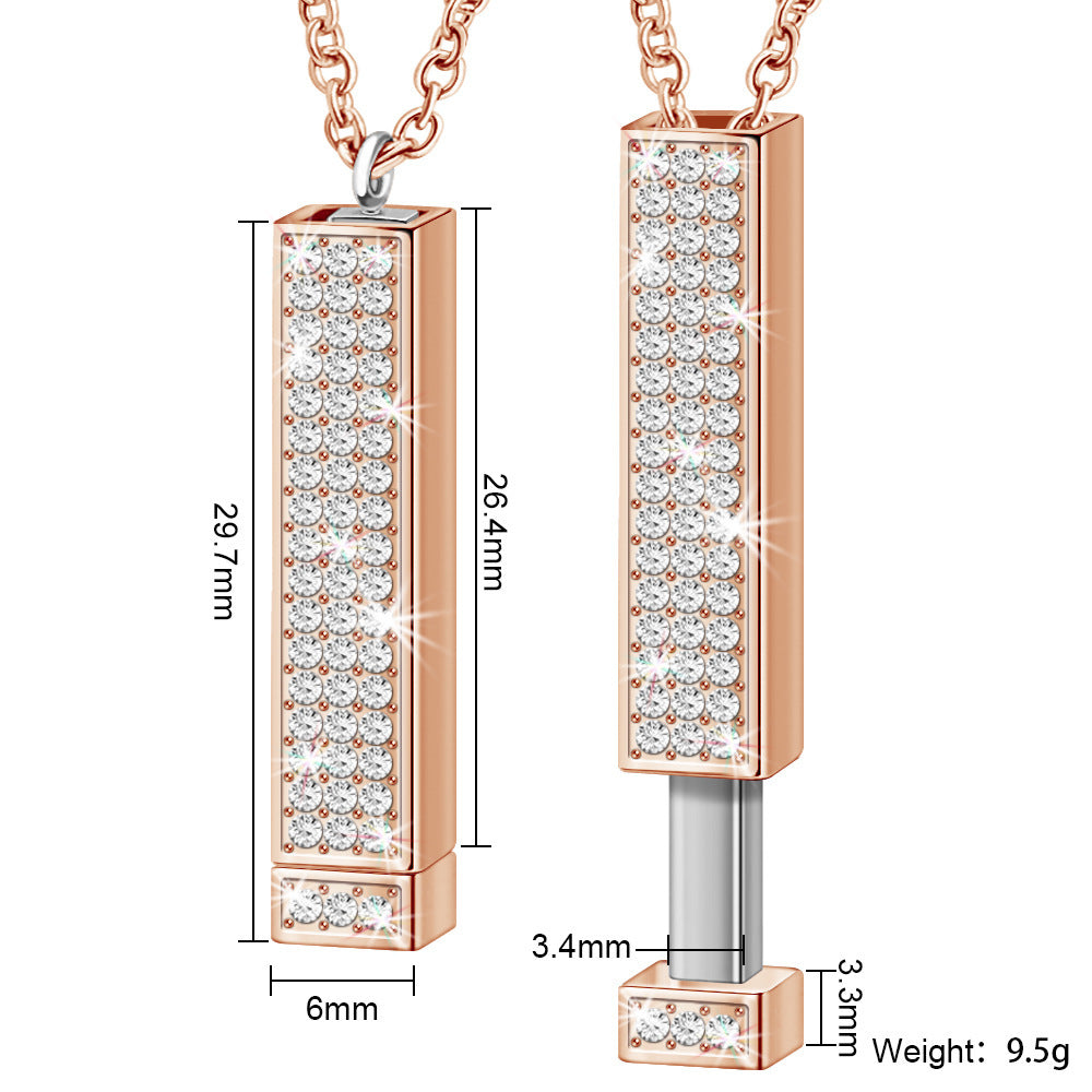 Copper-Plated Diamond Necklace