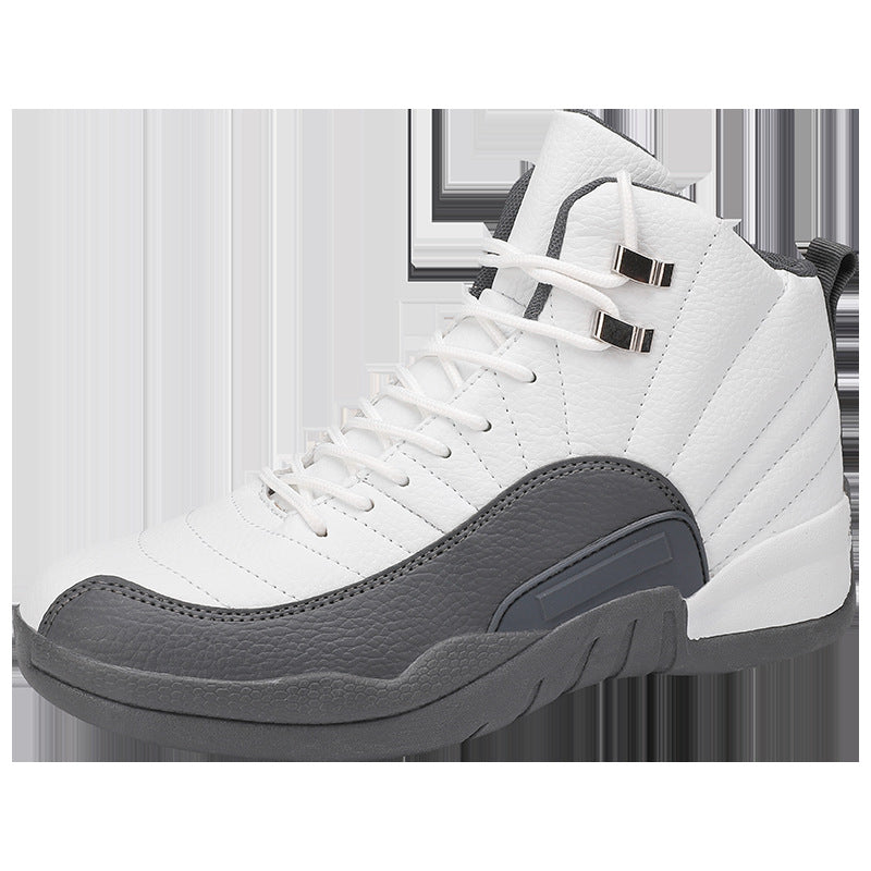 Winter men's white high-top sports super-fine shoes