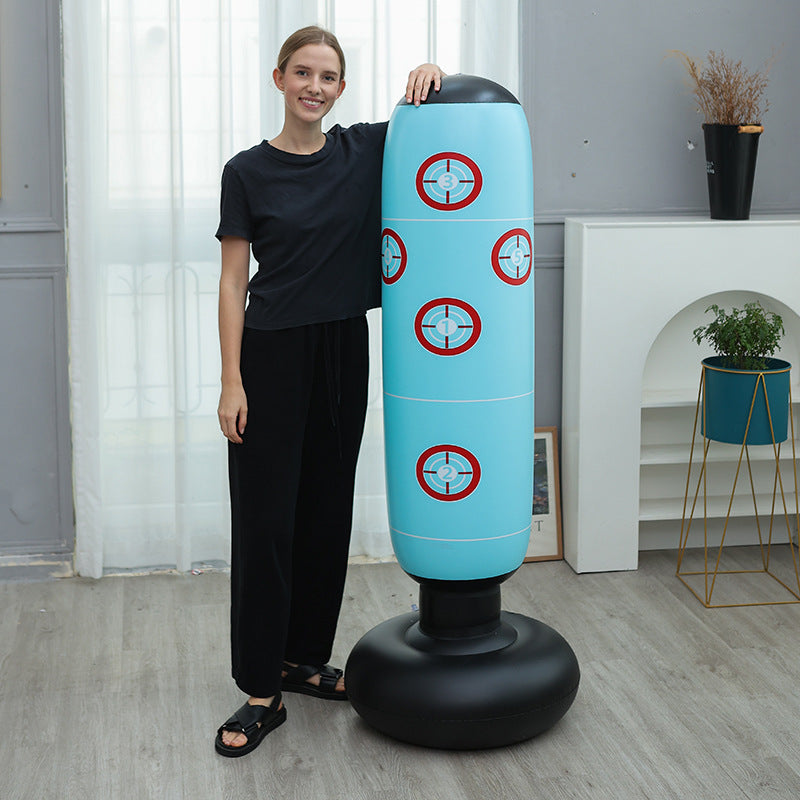 Inflatable fitness boxing column untoppleable figure