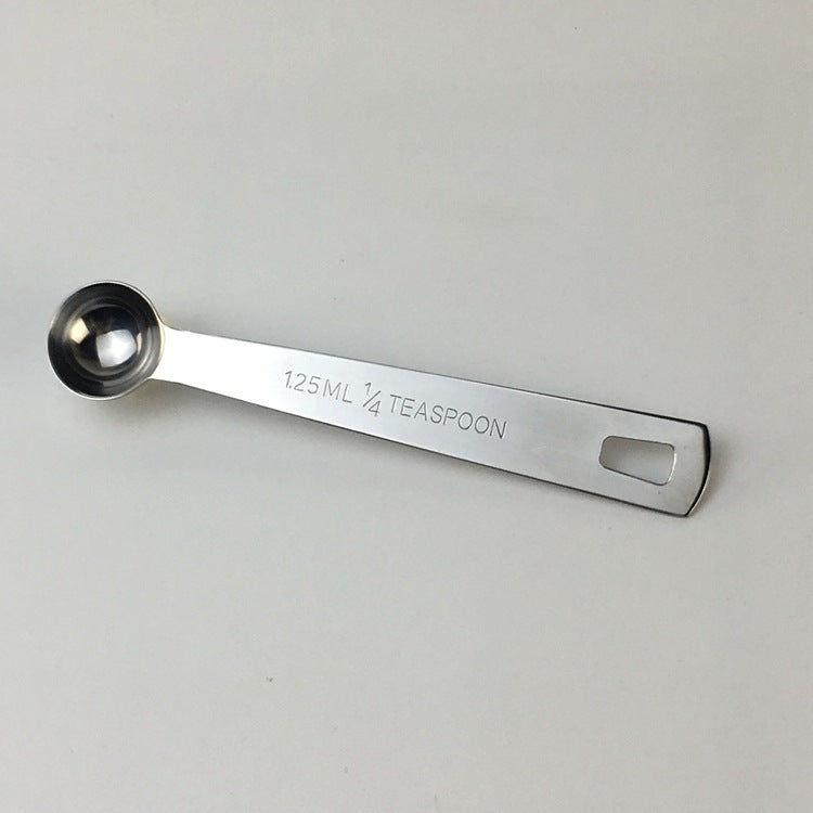 Stainless steel square-handled measuring spoon