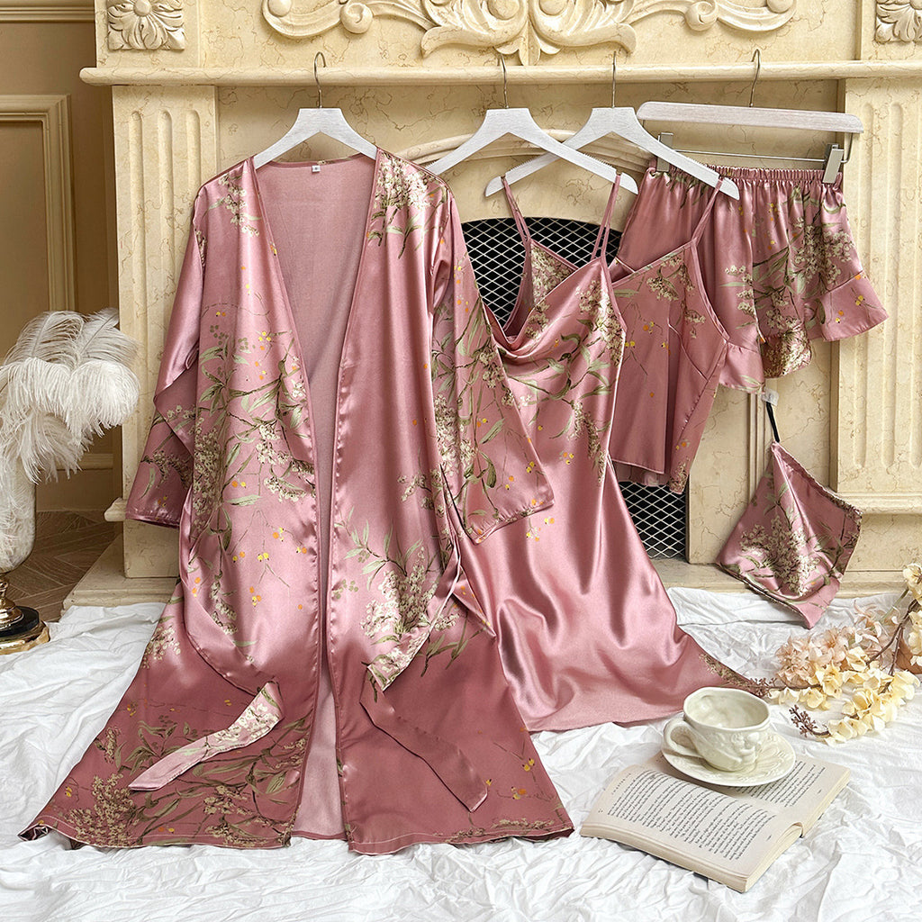 Women's Four Seasons Camisole Lace-Up Nightgown Nightdress