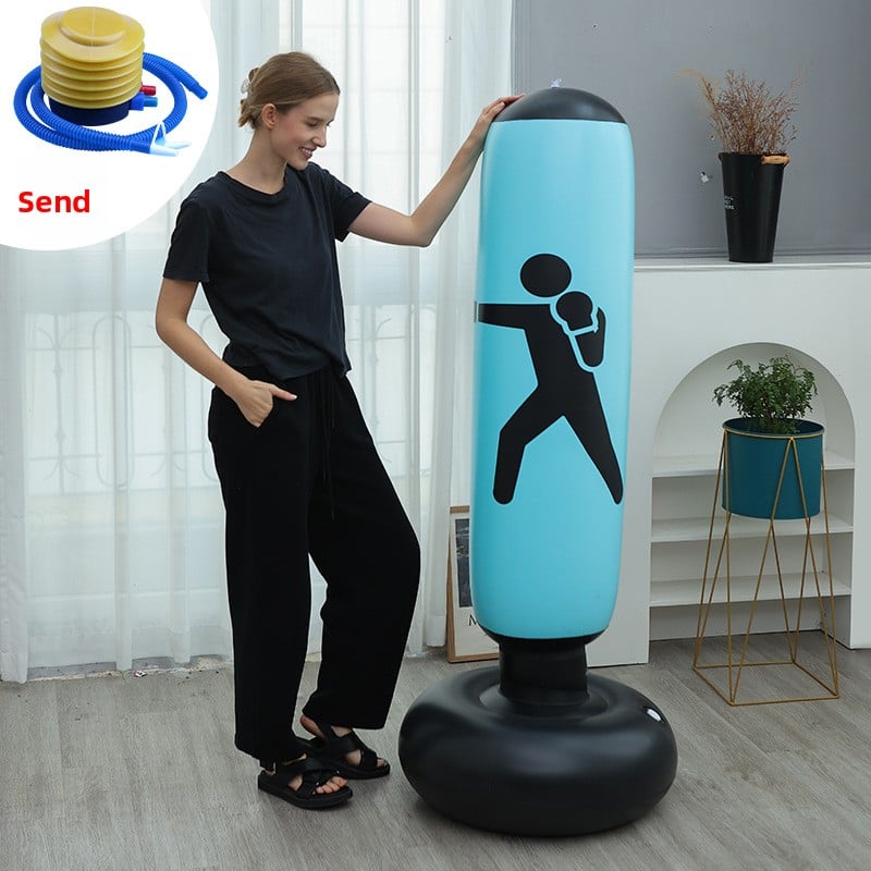 Inflatable fitness boxing column untoppleable figure