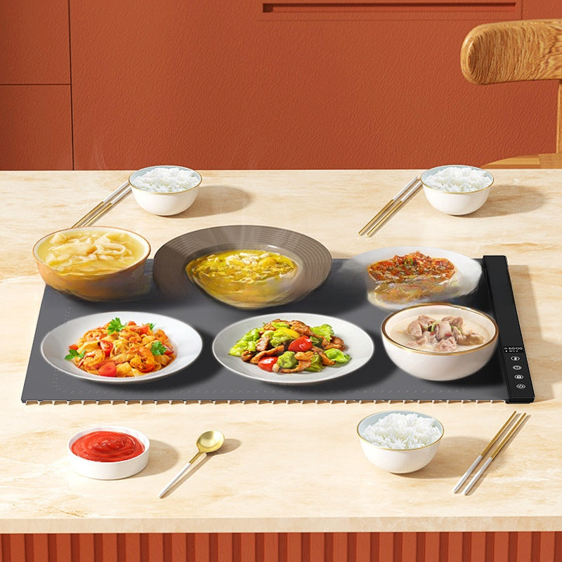 Silicone warm food plate, foldable.