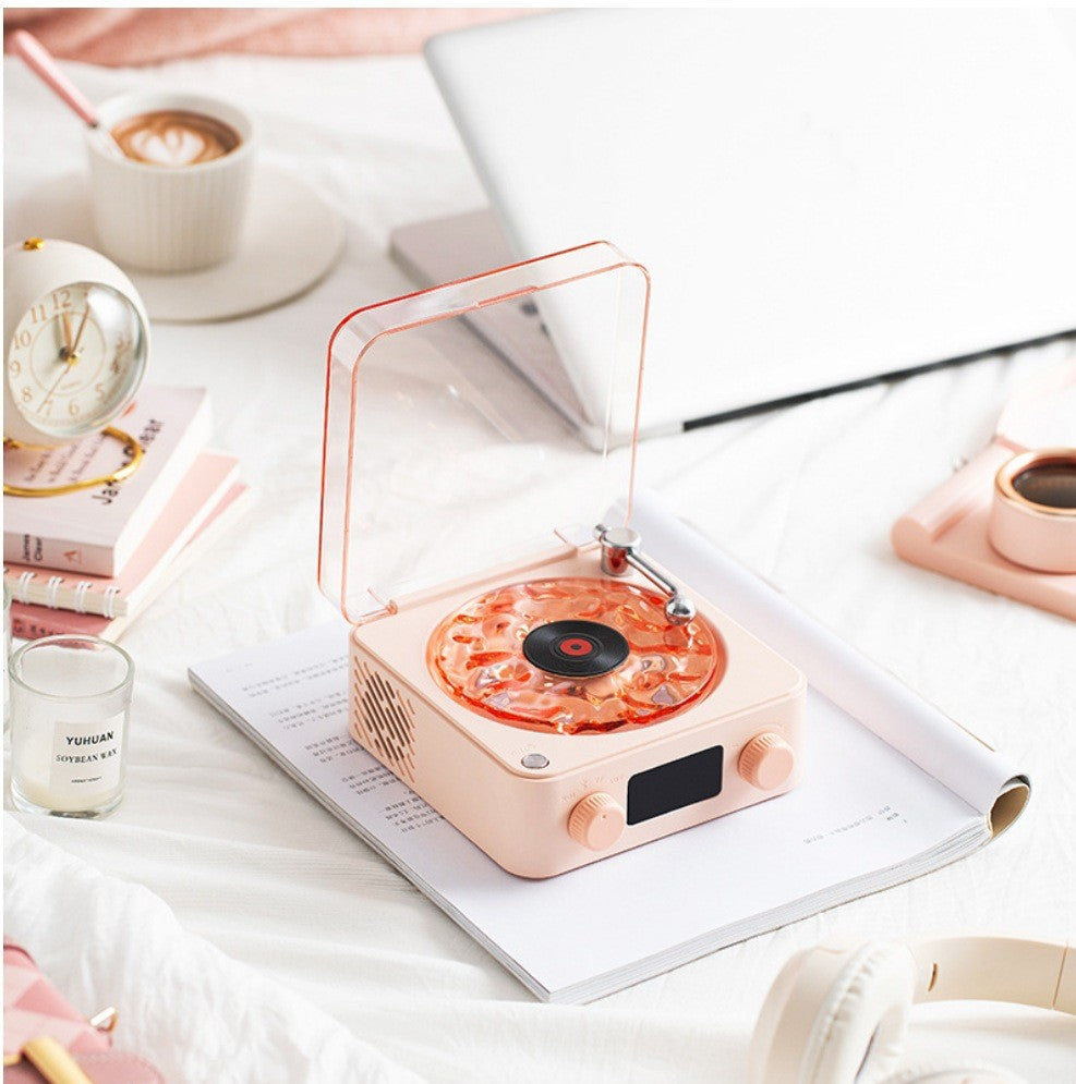 Wireless Clock Retro Bluetooth Small Speaker Projection