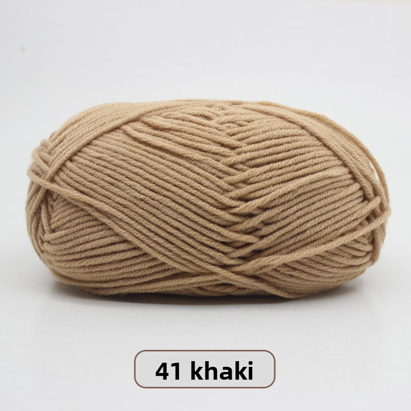 Five-Strand Milk Cotton Yarn for Knitting and DIY Crafts