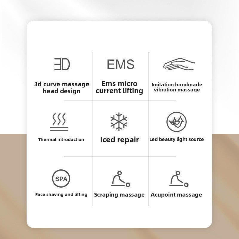 Cold compress ice sensation home facial massage device