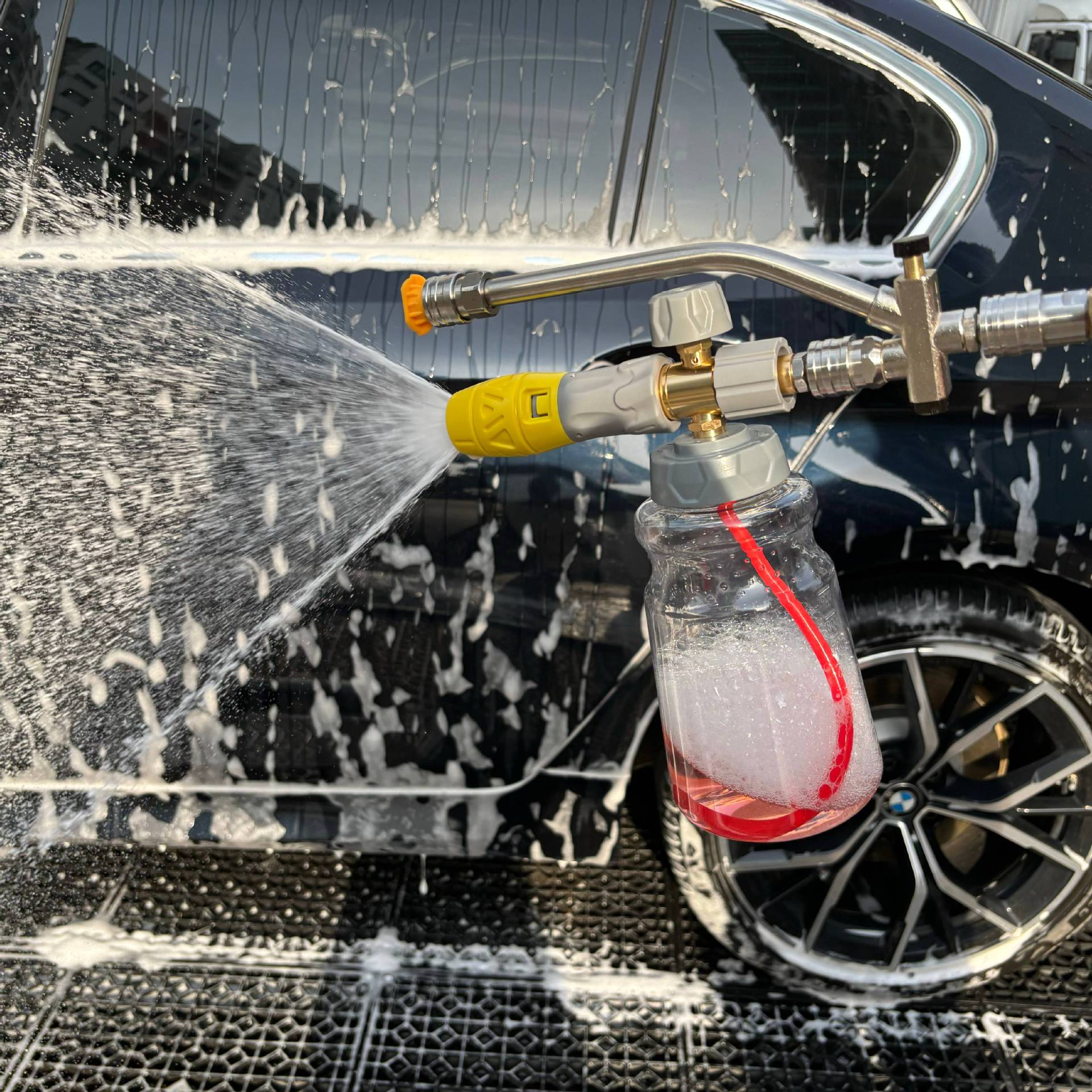 Foam bucket high-pressure car washing water gun PA bucket