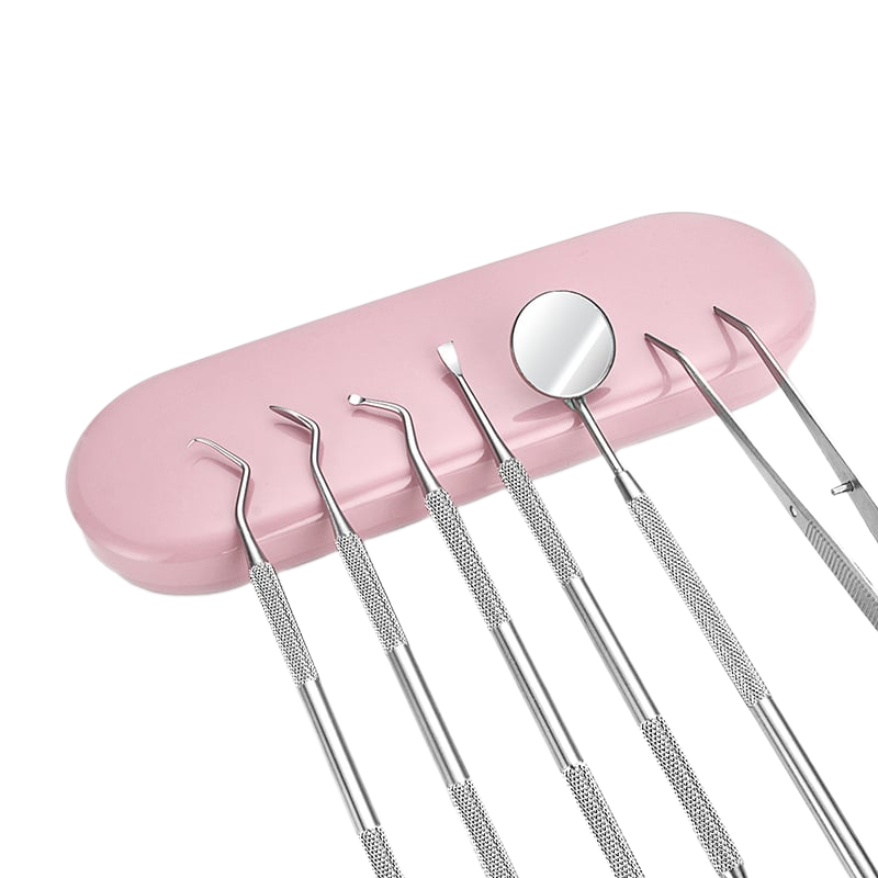 Stainless Steel Dental Tool Set with Tongue Scraper