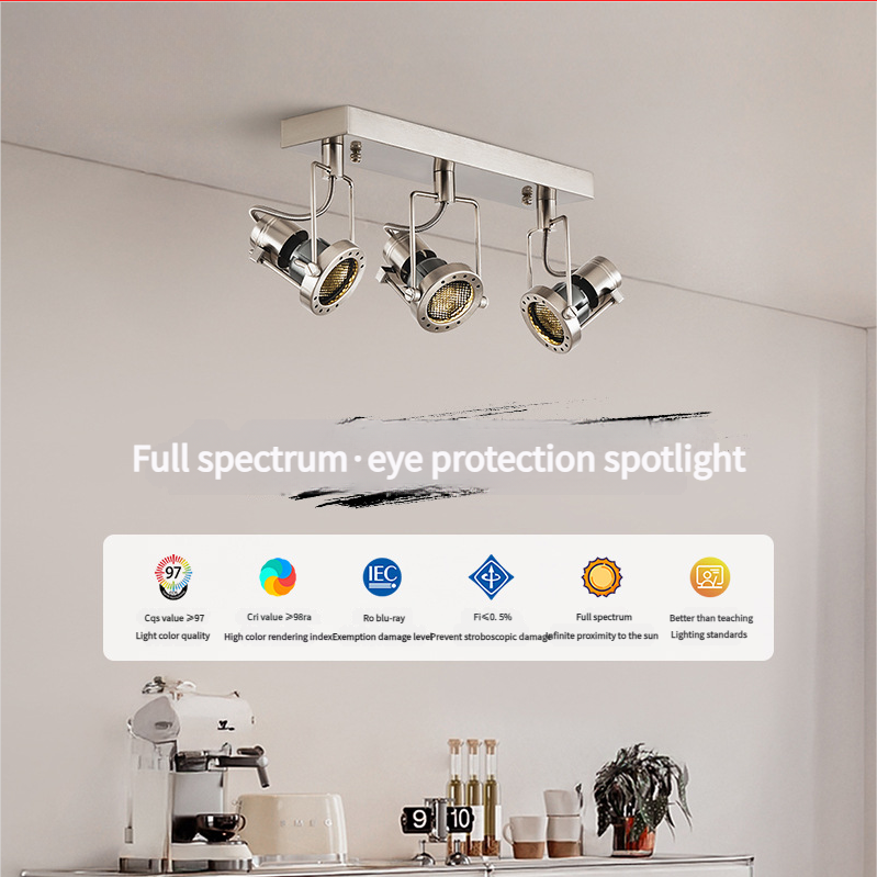 Ceiling-mounted spotlights