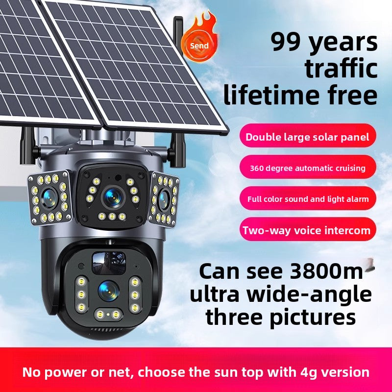 Solar-powered surveillance camera