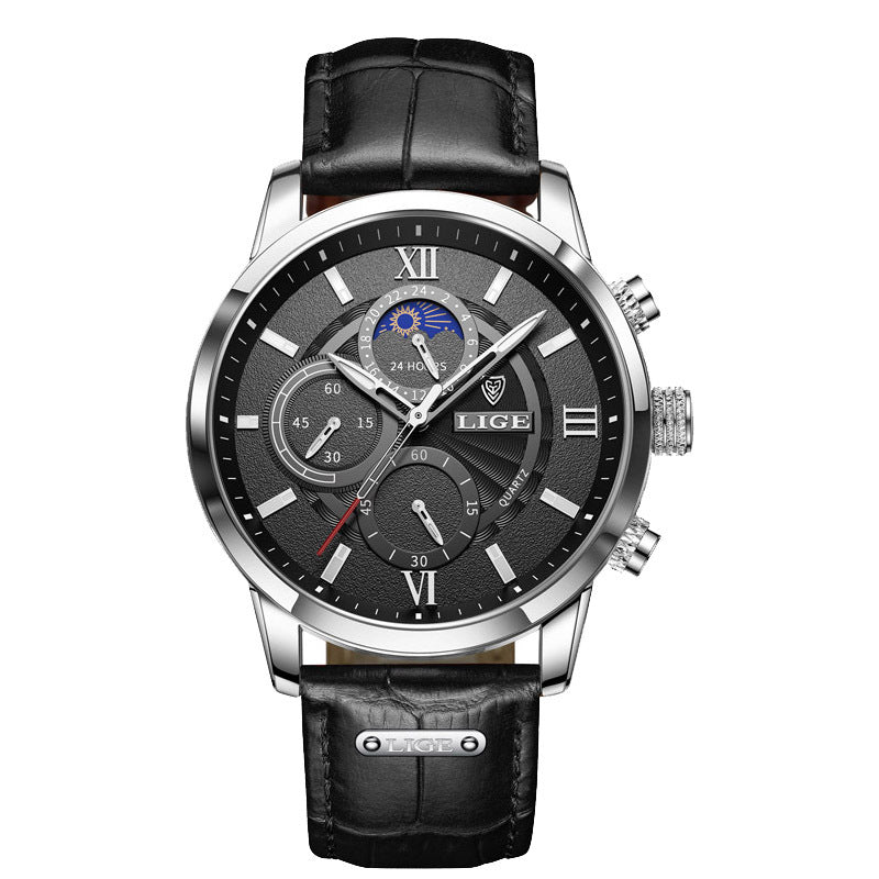 LIGE Multifunctional Quartz Watch