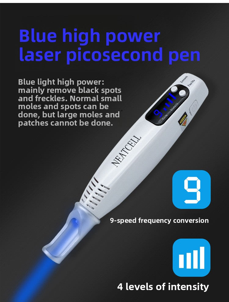Rechargeable Laser Spot Removal Pen with Red & Blue Light