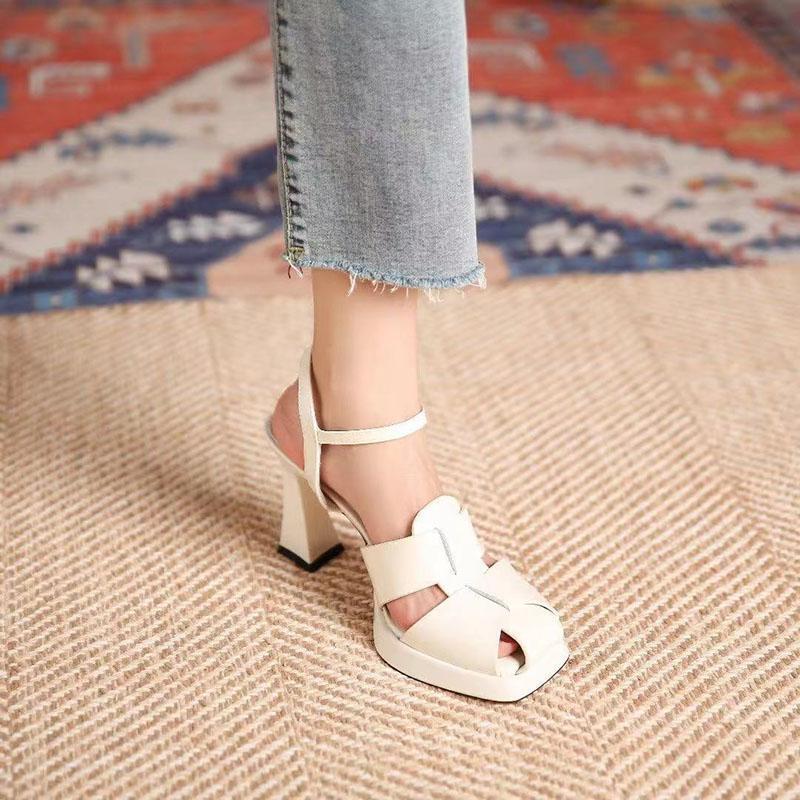 Sandals, cage shoes, Roman single shoes, hollowed-out fashionable stilettos