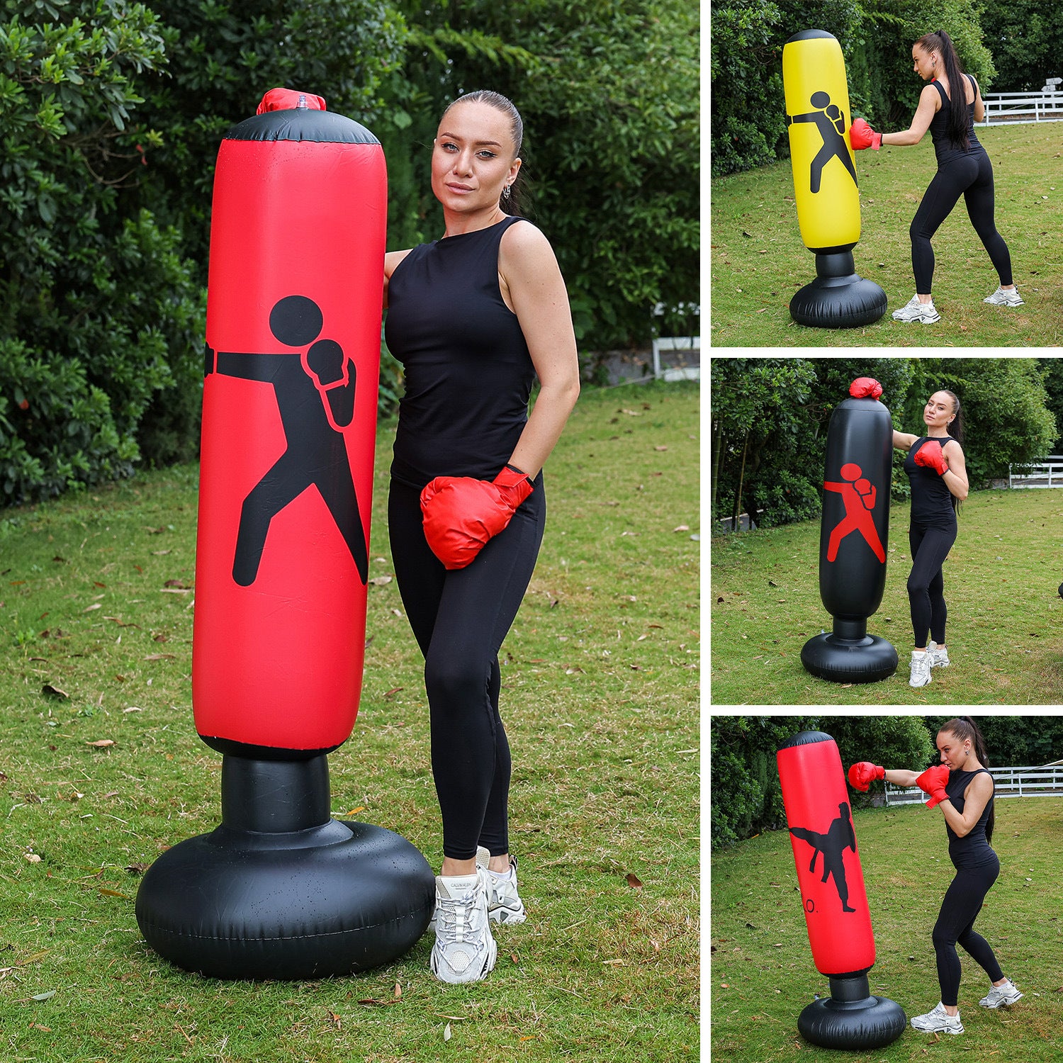 Inflatable fitness boxing pillar 1.6 meters high